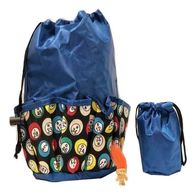 10 Pocket Bingo Bag-Blue Bingo Ball Design