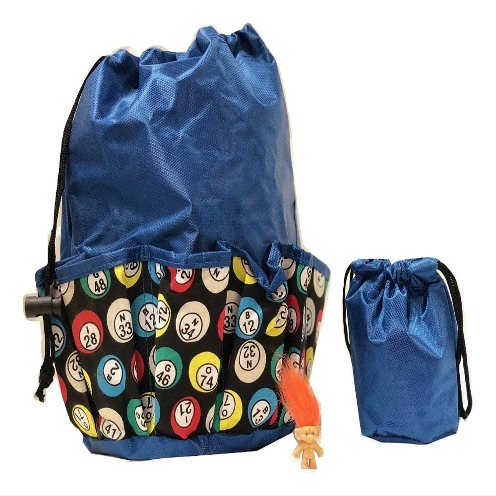 10 Pocket Bingo Bag-Blue Bingo Ball Design