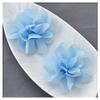 12 Light Baby Blue Chiffon Flower Soft Chiffon Fabric Silk Rose Flower Bridal Wedding Garter Baby Hair Comb Headband SF123 view 1