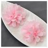 12 Light Pink Chiffon Flower Rose Soft Chiffon Fabric Silk Flowers Bridal Wedding Garter Baby Hair Comb Headband Clip Pin SF155 view 1