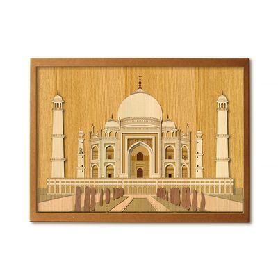 KINOWA Wooden Art Kit Kiharie Taj Mahal Made in Japan