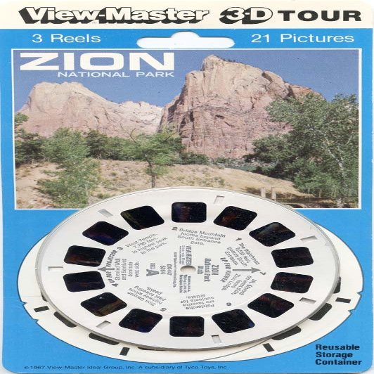 ViewMaster - Zion National Park, Utah - 3 Reels on Card - NEW by 3Dstereo ViewMaster
