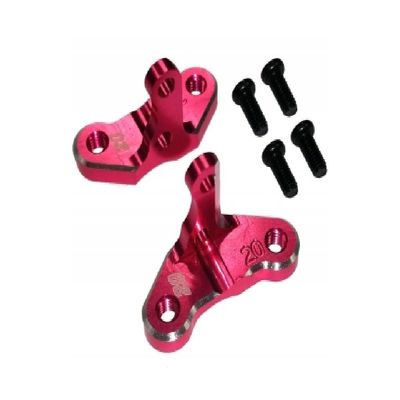 3Racing SAKURA D4 Aluminum Castor Mount 20 degree 2Pcs Pink #SAK-D4817B
