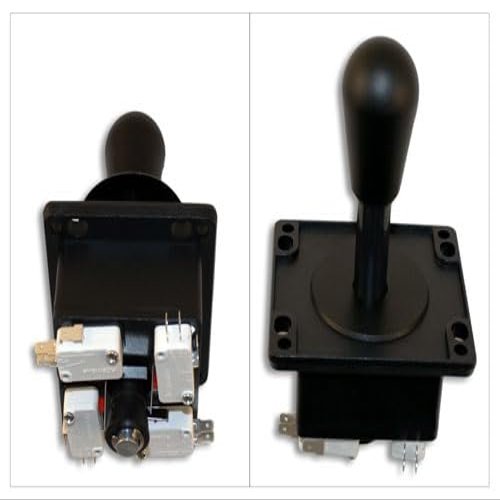 Happ Competition Style Arcade Joystick Black Switchable from 8-Way to 4-Way Operation, Elliptical Bl