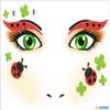 Herma 15314 Art Marienkfer Face Glitter Sticker for Carnival, Halloween, Dermatologically Tested, Ladybird view 2