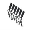 Body Clips + Aluminum Mount For 1/10 To 1/8 Models - 6Pcs Set Black view 1
