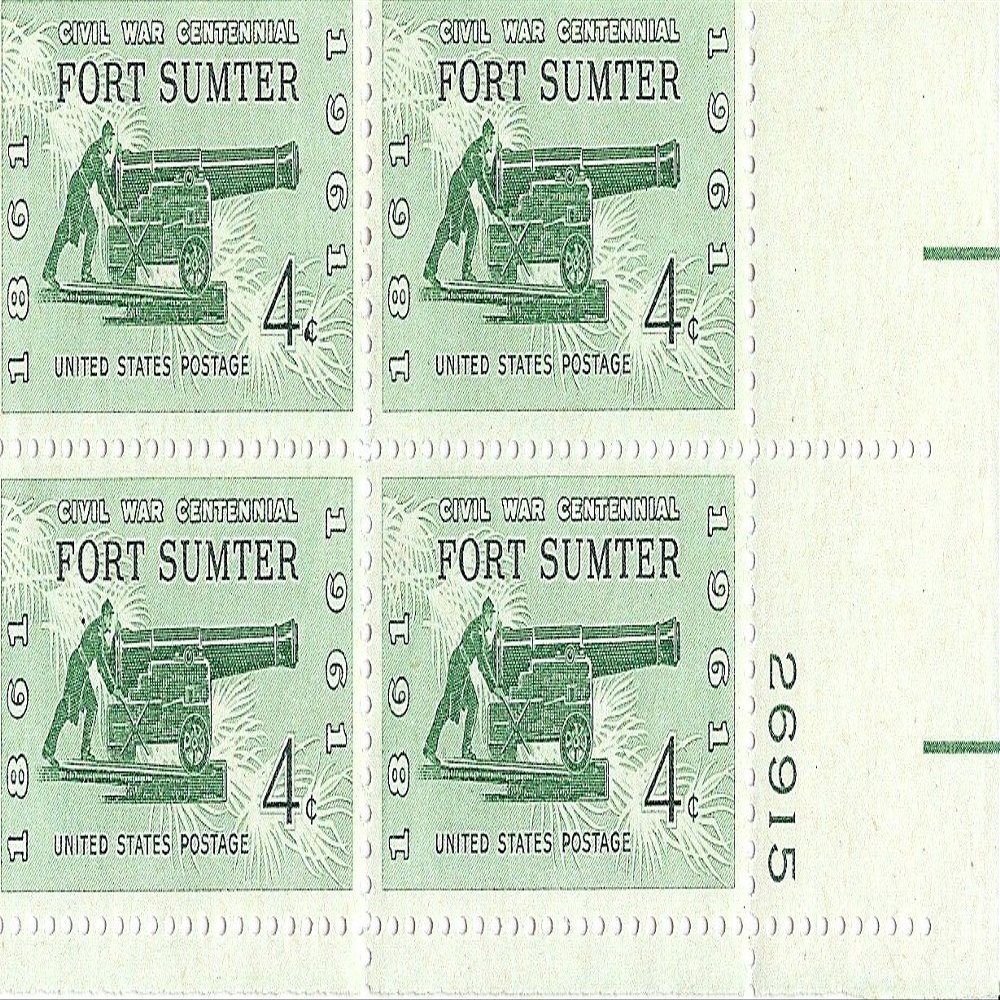 1961 Fort Sumter US Postage Stamp Plate Block MNH Scott #1178