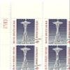 1962 Seattle World's Fair 4 Cent US Postage Stamp Plate Block MNH Scott #1196 view 1