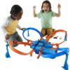 Hot Wheels Track Set with 1:64 Scale Toy Car, 4 Intersections for Crashing, Powered by a Motorized Booster, Criss-Cross Crash Track (Amazon Exclusive) view 1