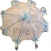 Party Favors Plus 36" White Lace Baby Shower Umbrella Blue Storks, Pacifiers & Rattles view 1