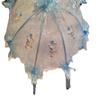 Party Favors Plus 36" White Lace Baby Shower Umbrella Blue Storks, Pacifiers & Rattles view 3