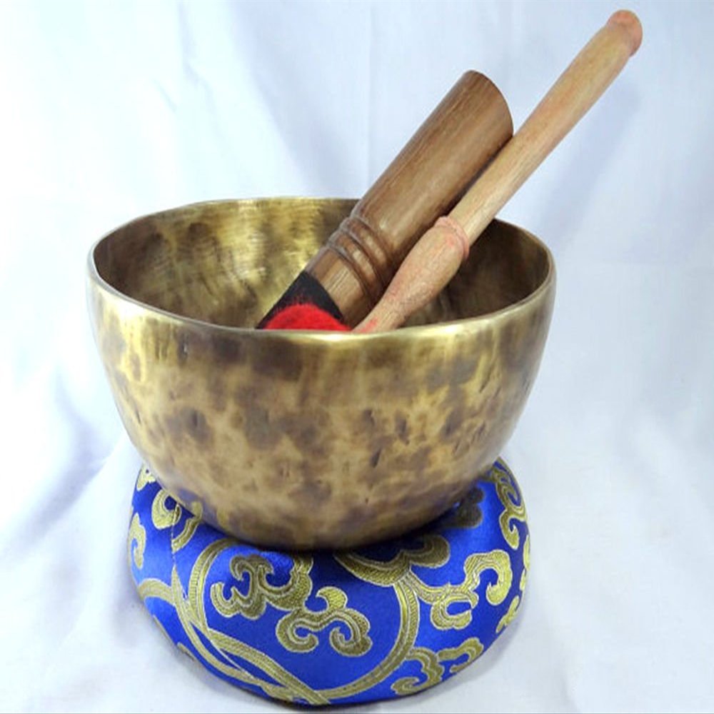 22.86 cm (9") Singing Bowl for Meditation, Tibetan Bell Bowl, Handmade Metal, 7-Metal Bowl from Nepal
