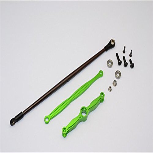 GPM For HPI Crawler King Upgrade Parts Aluminum Suspension Rod & Spring Steel Thread Shaft - 3Pcs Set Green