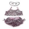 Girl's Pink Leopard Shorts and Sleepmask Outfit Fits Most 14" - 18" Build-a-Bear and Make Your Own view 1