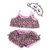 Girl's Pink Leopard Shorts and Sleepmask Outfit Fits Most 14" - 18" Build-a-Bear and Make Your Own view 2