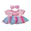 Birthday Princess w/ Bow Outfit Fits Most 14" - 18" Build-a-bear and Make Your Own Stuffed Animals view 3