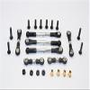 GPM For Tamiya GF01 & TL01 Upgrade Parts Aluminum Anti-Thread Turnbuckle - 7Pcs Set Silver view 1