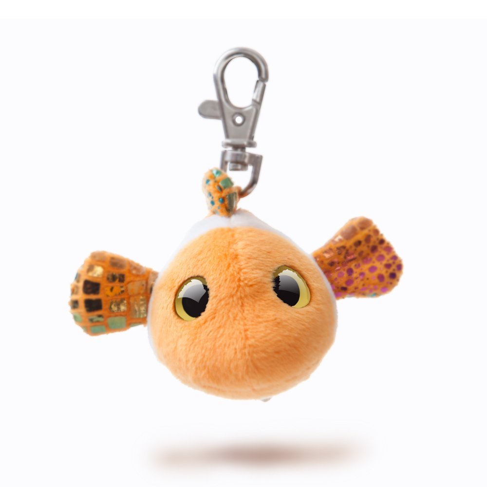 Aurora World "Clownee The Clown Fish YooHoo and Friends Backpack Clip (Orange/White/Gold)