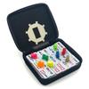 CHH Double 12 Mexican Train Number Dominoes  Travel Size with Zip Up Case, Hub & 8 Domino Trains  91 Fun Size Numbered Dominoes view 1