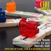 CHH Double 12 Mexican Train Number Dominoes  Travel Size with Zip Up Case, Hub & 8 Domino Trains  91 Fun Size Numbered Dominoes view 2