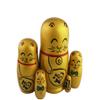 Winterworm Set of 5 Maneki Neko Lucky Cat Golden Wooden Traditional Russian Nesting Dolls Japanese Chinese Character Fu Handmade Christmas Birthday Gift for Kids Boys Girls Home Decoration view 2