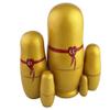 Winterworm Set of 5 Maneki Neko Lucky Cat Golden Wooden Traditional Russian Nesting Dolls Japanese Chinese Character Fu Handmade Christmas Birthday Gift for Kids Boys Girls Home Decoration view 3