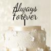 Always & Forever Custom Wedding Cake Topper Personalized Matt Black Cake Topper Color Option Available 6"-7" Inches Wide view 4