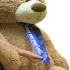 Big Plush Custom Personalized Giant Teddy Bear 5 Feet Tall - Your Name or Message Imprinted on Bear's Blue Color Neck Ribbon Bow - Tan Color with Bigfoot Paws Giant Stuffed Animal Bear view 2