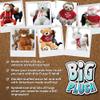 Big Plush Custom Personalized Giant Teddy Bear 5 Feet Tall - Your Name or Message Imprinted on Bear's Blue Color Neck Ribbon Bow - Tan Color with Bigfoot Paws Giant Stuffed Animal Bear view 3