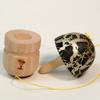 Bahama Kendama Mushroom Pill Kendama- Reverse Spike - Black over Gold view 1
