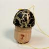 Bahama Kendama Mushroom Pill Kendama- Reverse Spike - Black over Gold view 2