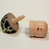 Bahama Kendama Mushroom Pill Kendama- Reverse Spike - Black over Gold view 3