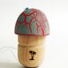 Bahama Kendama Mushroom Pill Kendama- Reverse Spike - Grey over Red view 1