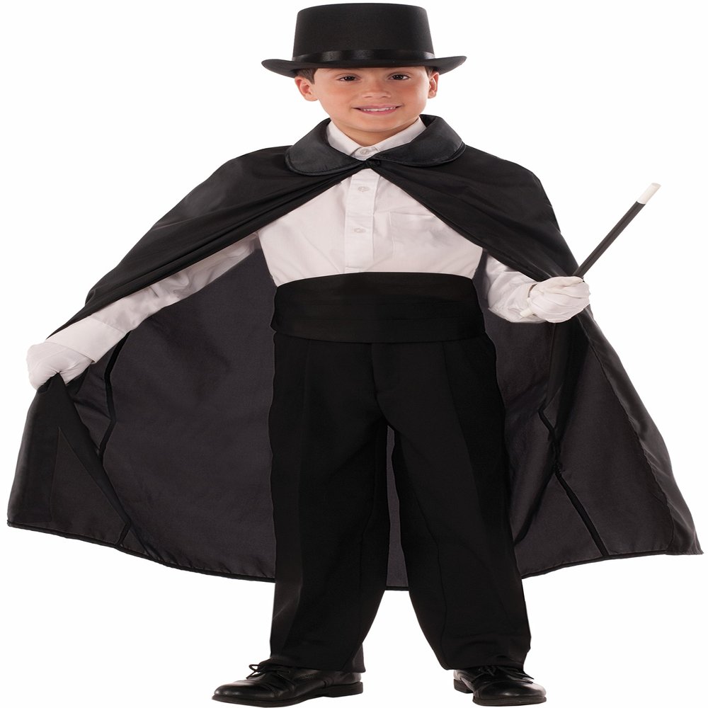Rubies Magician 36 Inch Long Cape for Kids, Unisex Standard Black