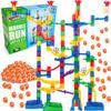 Marble Genius Marble Run Super Set, STEM Toys & Maze Construction Building - 150 Translucent Track Pieces & Glass Marble for Family, Kids Toddlers Ages 4-8 - Fun Holiday Creative Gifts view 1