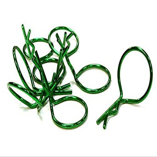 Integy Anodized Color Bent-Up Body Clips (8) for 1/10 RC Cars & Trucks (LxW=26x16mm)
