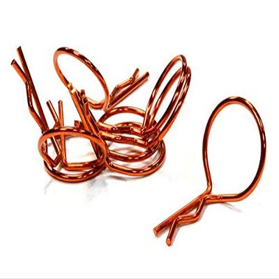 Integy Anodized Color Bent-Up Body Clips (8) for 1/10 RC Cars & Trucks (LxW=26x16mm)