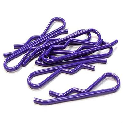 Integy Color Bent-Up Body Clips (8) for 1/5 & 1/4 Size Vehicles(LxW=46x11mm)