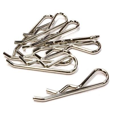 Integy Anodized Color Bent-Up Body Clips (8) for 1/5 & 1/4 Size Vehicles(LxW=46x11mm)