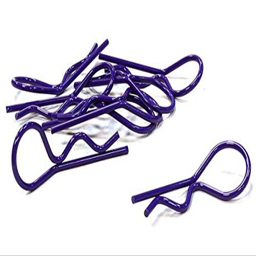 Integy Color Bent-Up Body Clips (8) for 1/10 & 1/8 Size Vehicles(LxW=37x14mm)