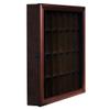 Gallery Solutions - 18x16 Shot Glass Collection - Walnut Collectable Display Case - Hinged Front - 28 Display Slots for Shot Glasses - Bar, Home, Office Accessories view 3