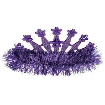 Amscan 395896.14 Tiara Party Accessory - 4"x 5" - Purple, 1 Pc