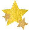 Amscan 395938.09 Glitter Spirit Assorted Sizes Stars Body Jewelry, Yellow view 2