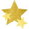 Amscan 395938.19 Glitter Spirit Assorted Sizes Stars Body Jewelry, Gold view 2