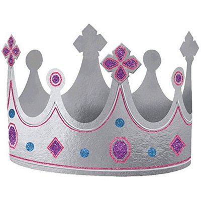 amscan "Silver Chic Child Paper Crown, 5 1/4"" x 22"", Multi Color"
