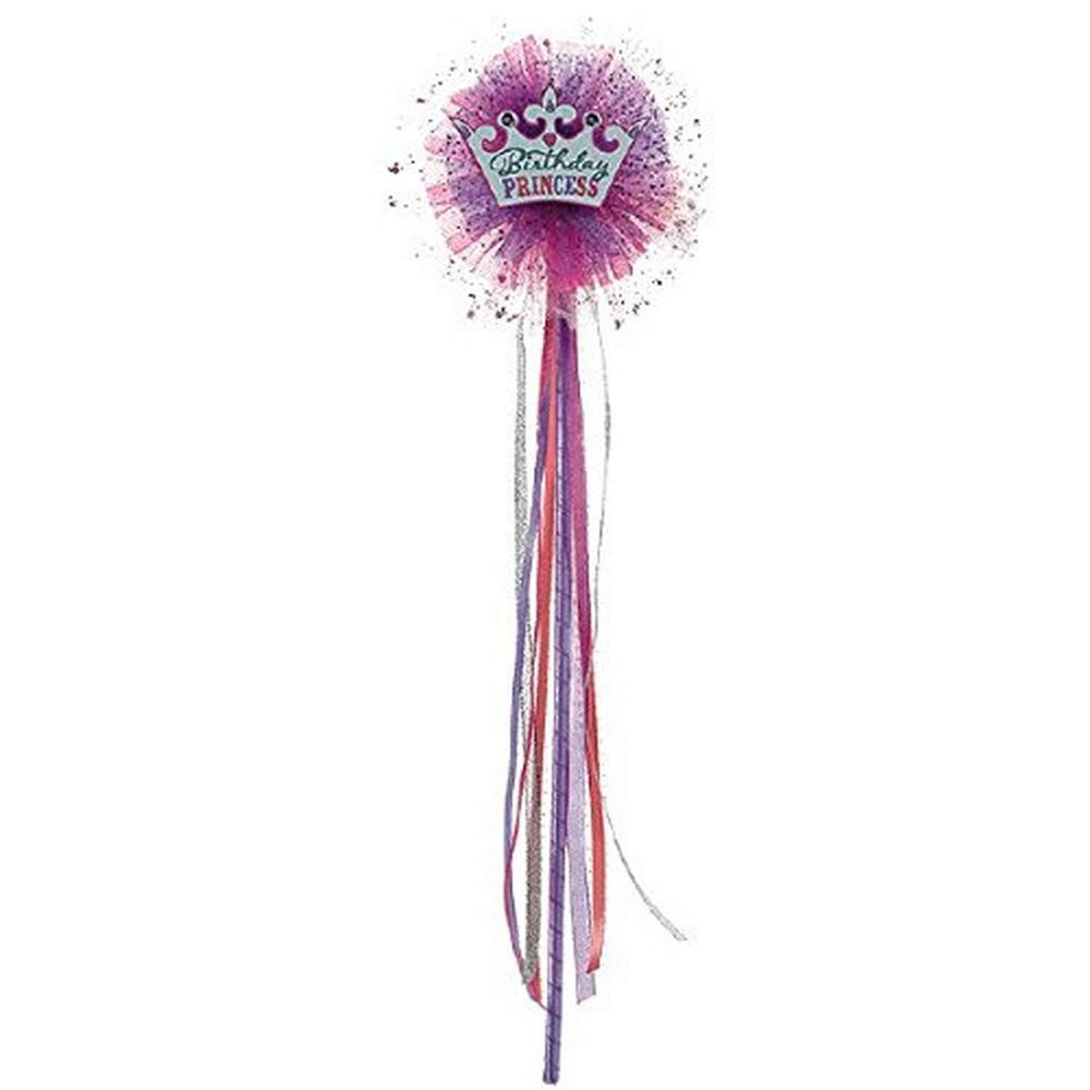 Amscan Birthday Princess Wand, 18" x 5 1/2", Pink