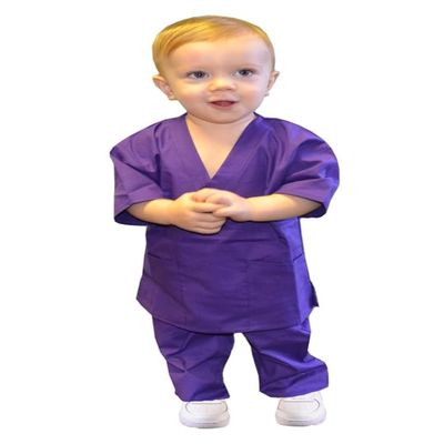 My Little Doc Purple Toddler Scrubs Doctor Nurse Veterinaian Kids Costume Size 5/6