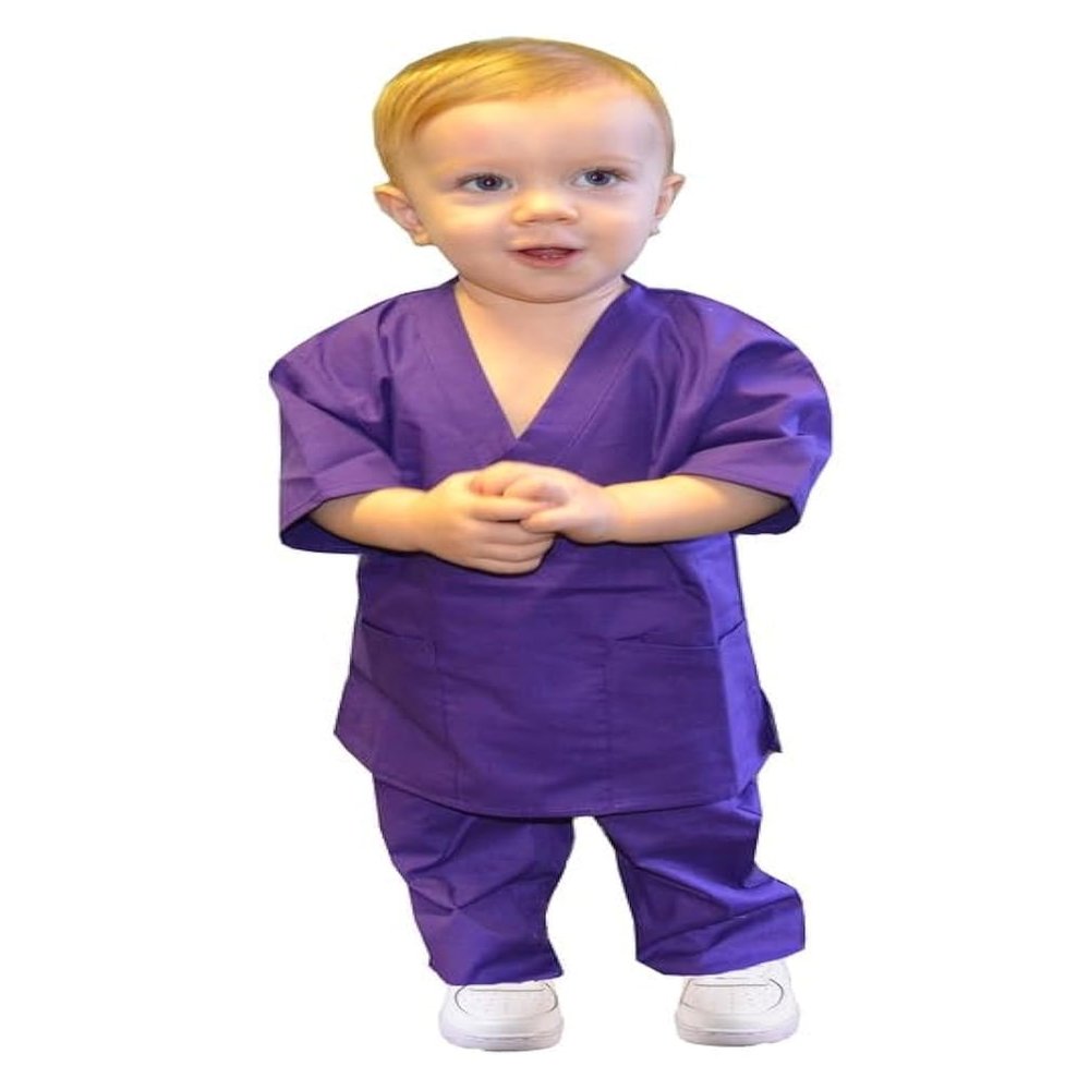 My Little Doc Purple Toddler Scrubs Doctor Nurse Veterinaian Kids Costume Size 5/6