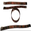 12 Pcs (1 Dozen) Bulk Lot of Assorted Painted Leather Bracelets with Hippie Designs view 1