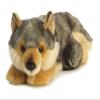 Aurora Realistic Miyoni Lying Wolf Stuffed Animal - Lifelike Details Make a Cherished Companion - Perfect for Decorating Bedrooms or Classrooms - Gray 11.5 Inches view 1
